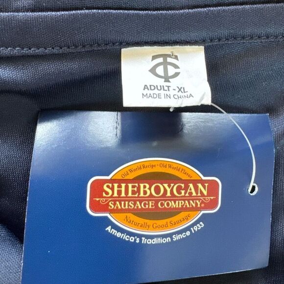 Minnesota Twins Polo Shirt Mens XL Blue TC Logo Striped Sheboygan Sausage Promo - Picture 6 of 8